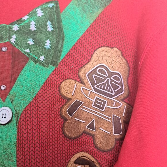 Star Wars Christmas Holiday Sweater Gingerbread Men Graphics Darth Vader YODA SM - Picture 4 of 5